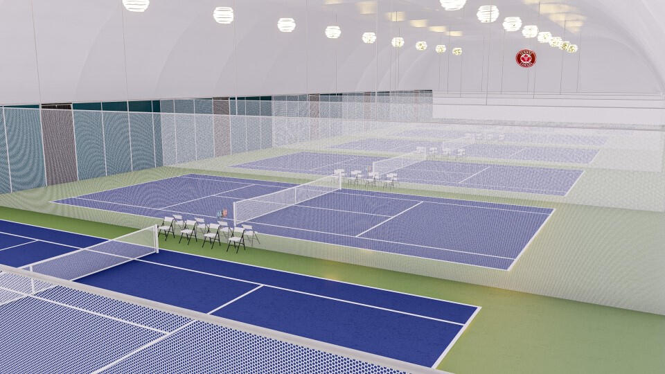 5 tennis courts 4 pickleball courts